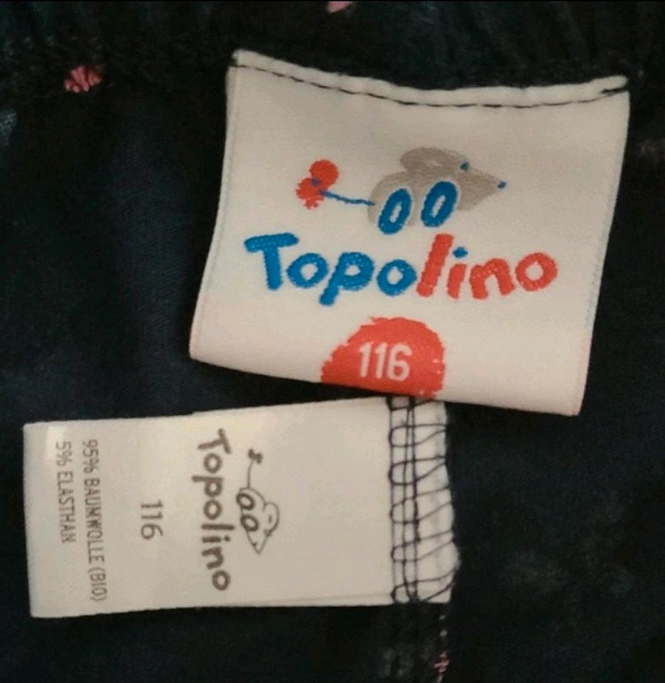 Kinder Leggings 3/4 Topolino blau bunt Größe 116 in Fernwald