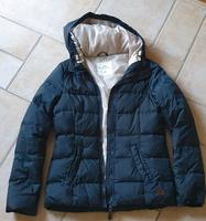 H&M Daunen Winter Jacke Blau beige 38 M Kapuze Brandenburg - Schildow Vorschau