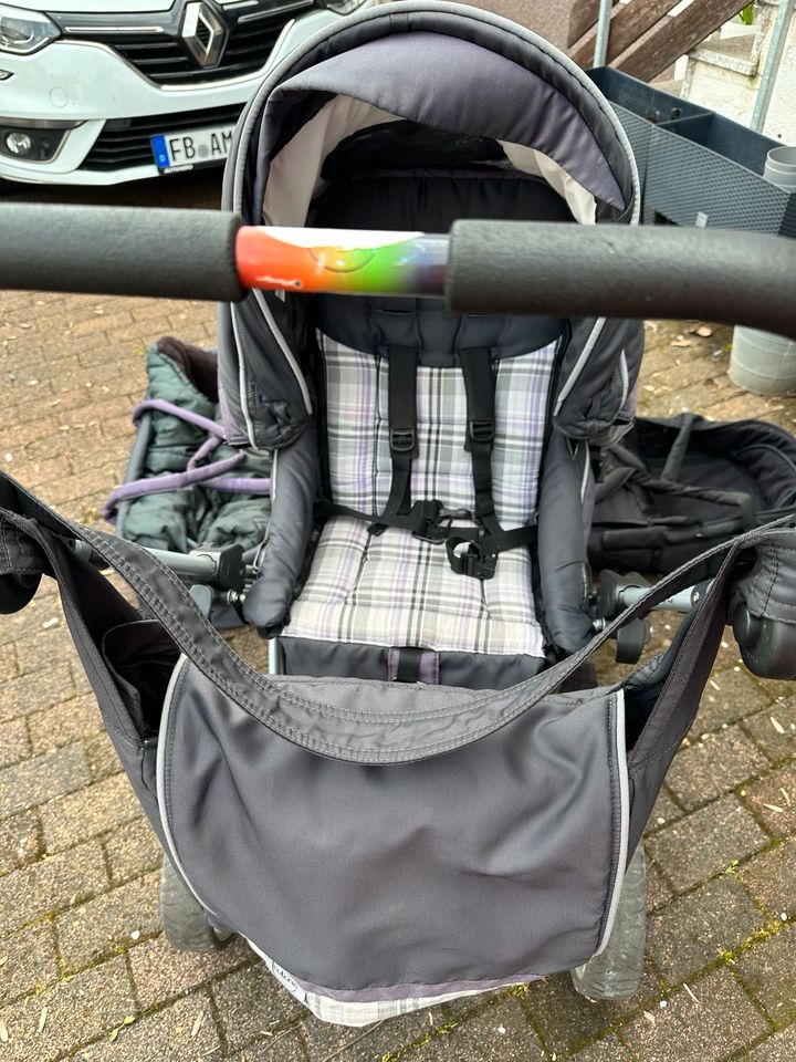 Teutonia Kinderwagen grau/lila in Hanau