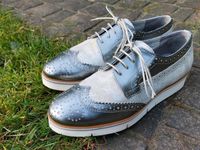 Maripé Halbschuhe Gr. 38 silber weiß Budapester Bochum - Bochum-Mitte Vorschau