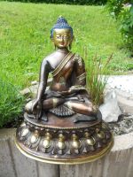 Buddha Bronze/Messing 6 kg 33cm Tibet Nepal Indien Meditation Bayern - Hergensweiler Vorschau