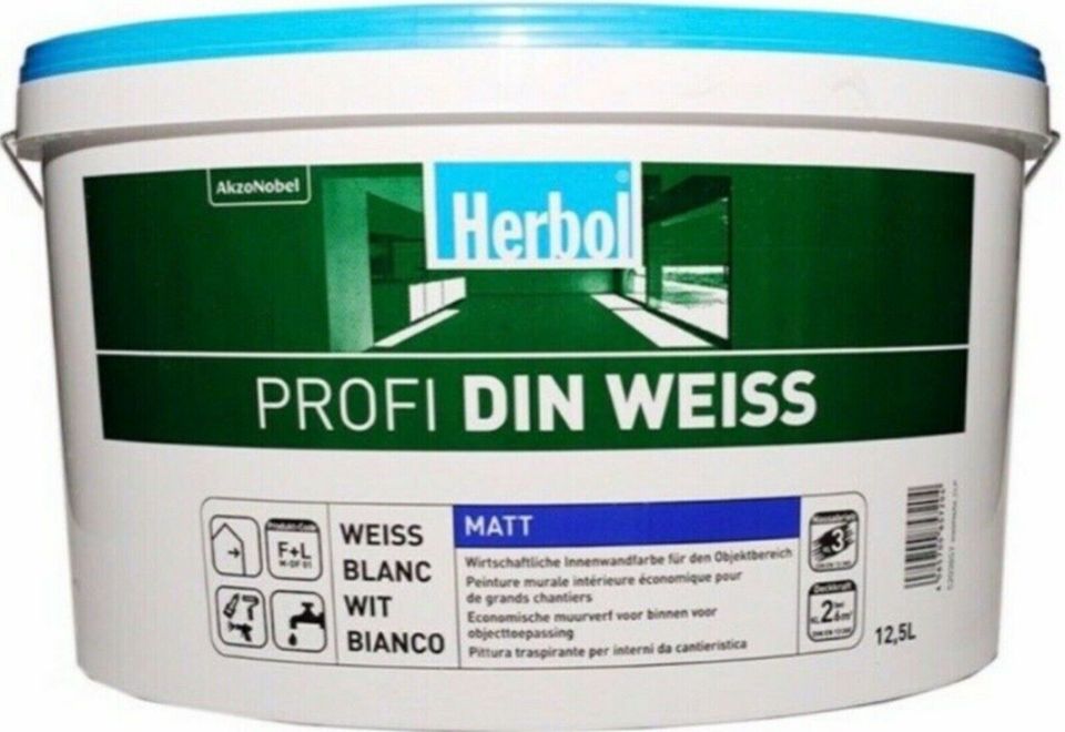 ab *2,32/L Herbol PROFI DIN WEISS** Wandfarbe Abholung bundesweit in Berlin