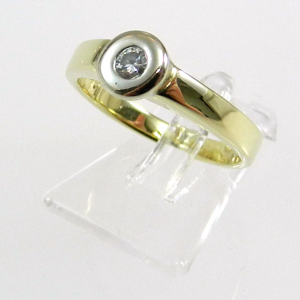 Original Quinn Ring Brillant 0,12 Ct 585 / 14 Kt Gelbgold 381 YYX in Mülheim (Ruhr)