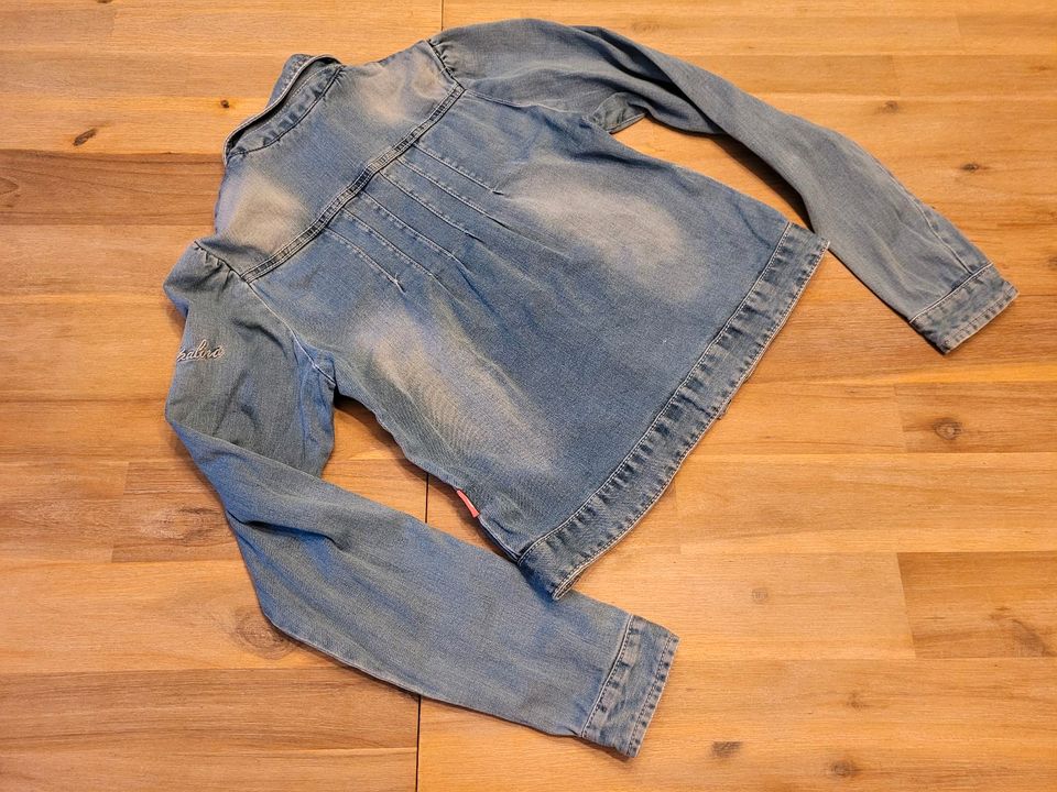 Pampolina Jacke Jeansjacke Stickereien Elastan Stretch Gr. 164 in Saarbrücken