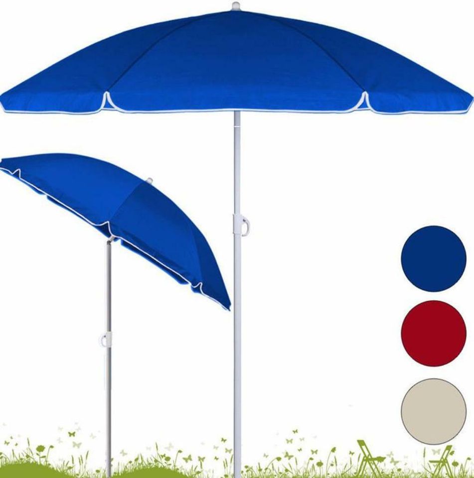 Sonnenschirm Ø 230 cm Beige&Blau Rund WASSERDICHT NEU in Essen