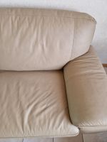 Sofa Couch Granitur echt Leder beige Hessen - Dreieich Vorschau