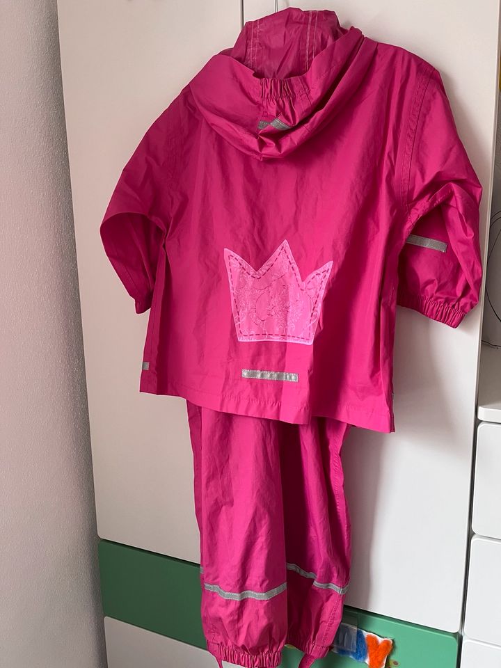 Regenjacke Matschhose Regenkleidung pink 86/92 impidimpi in Aßling