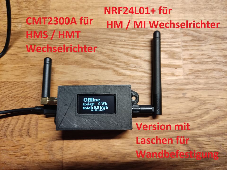 OpenDTU für Hoymiles Wechselrichter, Version für HM + HMS in Windeck