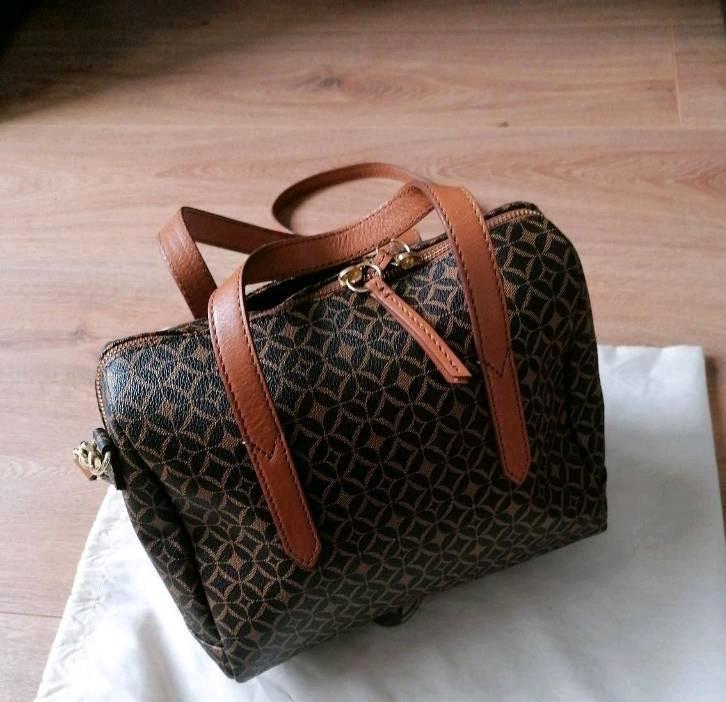 Fossil sydney satchel blue multi hotsell