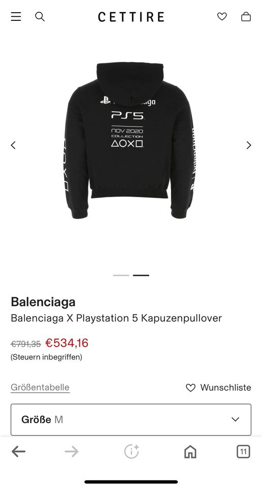 Balenciaga Hoodie PS 5 Collection Grösse M in Leipzig