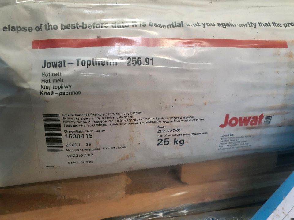 25kg Jowat Toptherm 256.91 Verpackungsschmelzklebstoff in Lübeck