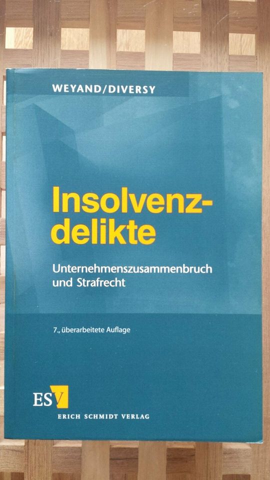 "INSOLVENZDELIKTE / Unternehmenszusammenbruch und Strafrecht" NEU in Mainz