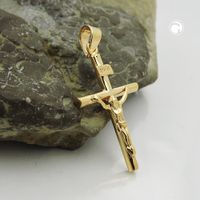 Anhänger 24x14mm Kreuz mit Jesus glänzend 9Kt INRI Rheinland-Pfalz - Böhl-Iggelheim Vorschau