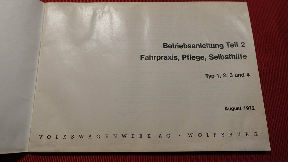 Volkswagen Typ 1,2,3 und 4. - Betriebsanleitung Teil 2 in Schlaitdorf