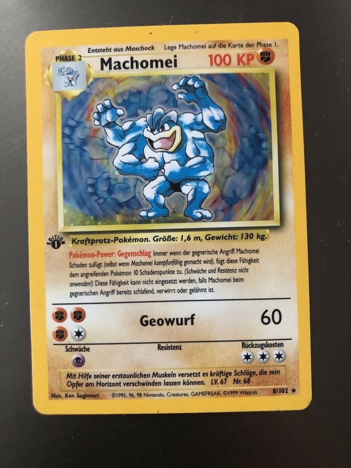 Pokémon Karte „Machomei“ in Werben (Spreewald)