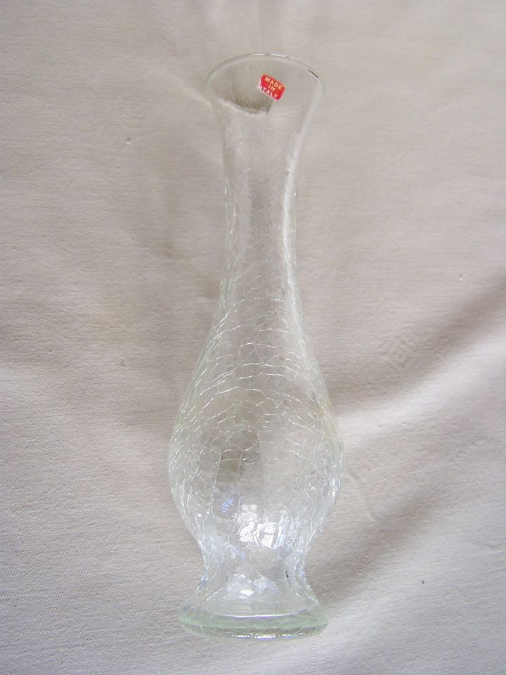 Blumenvase Vase Craquele-Glas 25 cm hoch - Made in Italy in Neulußheim