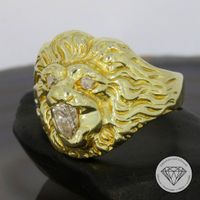M*201911 WERT 6.850,- Löwe Lion Diamant Ring 585 Gold 14 KT XXYY Duisburg - Hamborn Vorschau