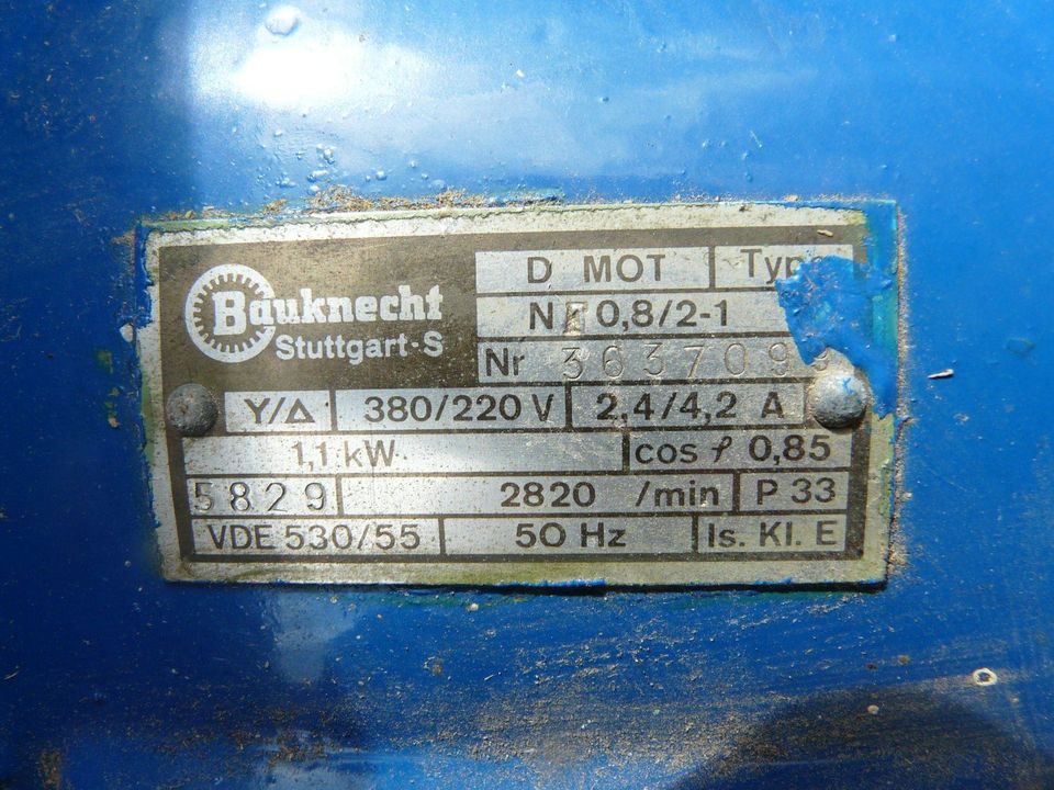 SPÄNEX Absauggebläse Ventilator Bauknecht Motor 1,1 KW in Landau a d Isar