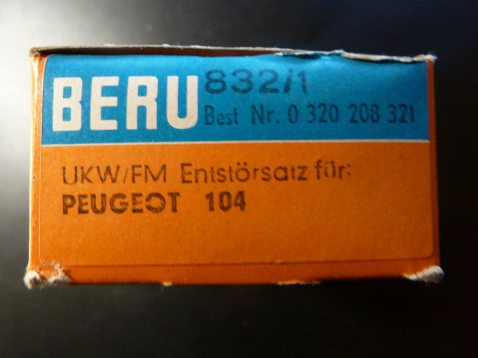 PEUGEOT 104 BERU-Entstörsatz Verteilerläufer UKW  NOS in Leutenbach