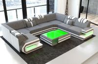 Stoff Wohnlandschaft Sofa Ragusa U Form mit LED Beleuchtung Berlin - Treptow Vorschau