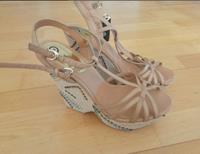NEU Sandalen/ Sandaletten, Keilabsatz, braun, türkis, Hippie, 38 Baden-Württemberg - Aichtal Vorschau