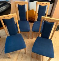 Esszimmerstühle Blau/Holzfarben - 4 Stück Rheinland-Pfalz - Reifenberg Vorschau