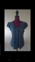 Sommer Oberteil Shirt blau Flügel-Flatter-Ärmelchen M 38 40 München - Laim Vorschau
