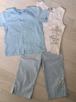 3-tlg Set Hose T-Shirt Top blau weiß Pampolina Gr. 104-116 Mädche Bayern - Gaimersheim Vorschau