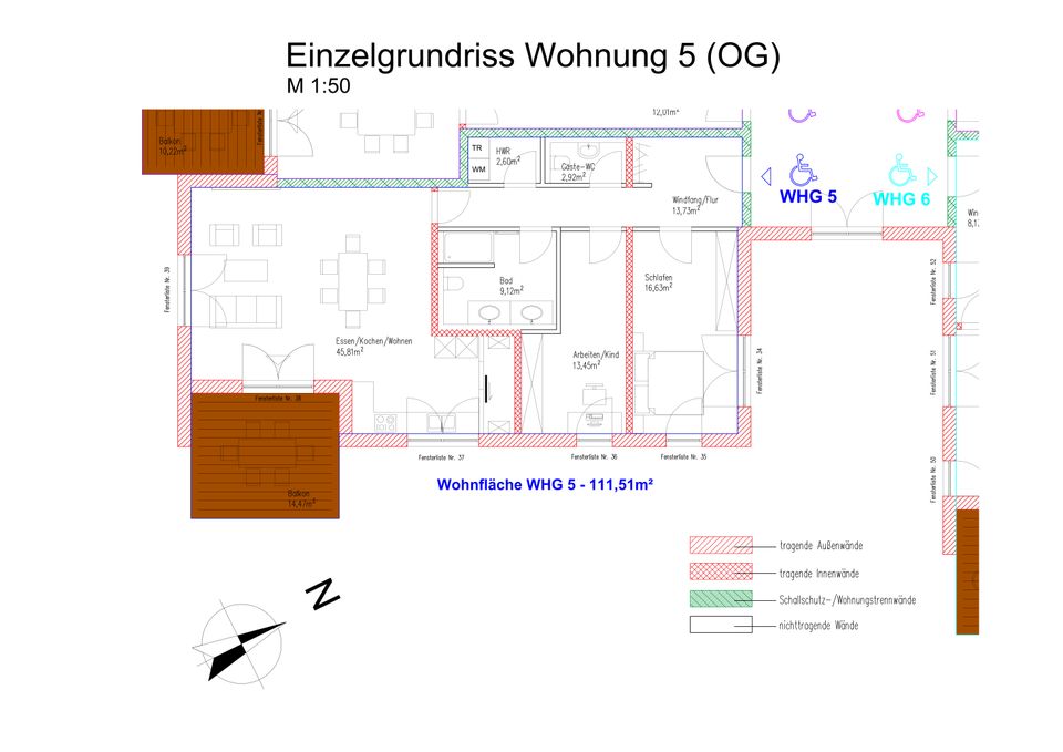 Sehr helle 3,5-Zimmerwohnung in Neubau für Paare/kleine Familien in Schemmerhofen