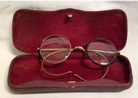 Rundbrille Vintage 2xfarbig Schwarz/Gold Brille Rahmen Baden-Württemberg - Breisach am Rhein   Vorschau