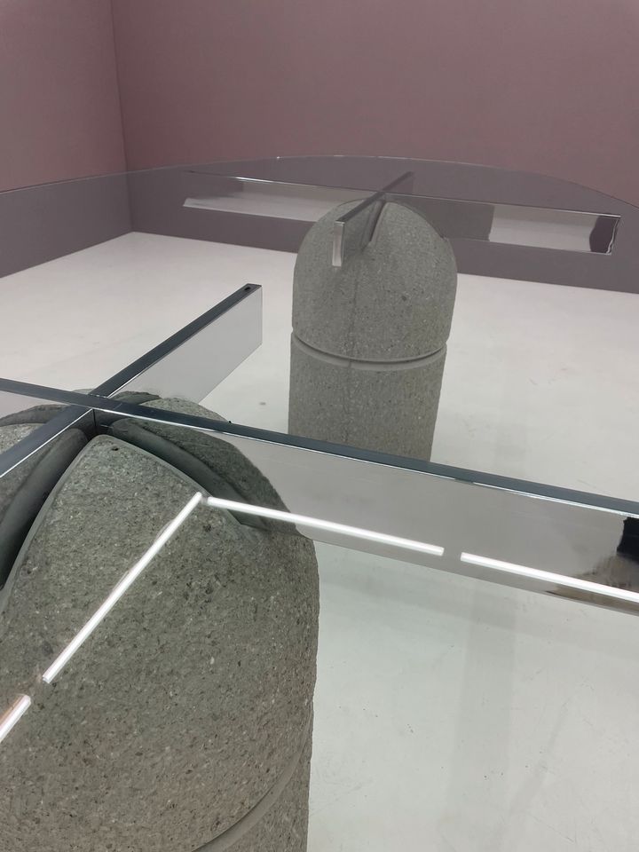 Saporiti Tisch Paracarro Giovanni Offredi Büro Design 70er Glas in Paderborn