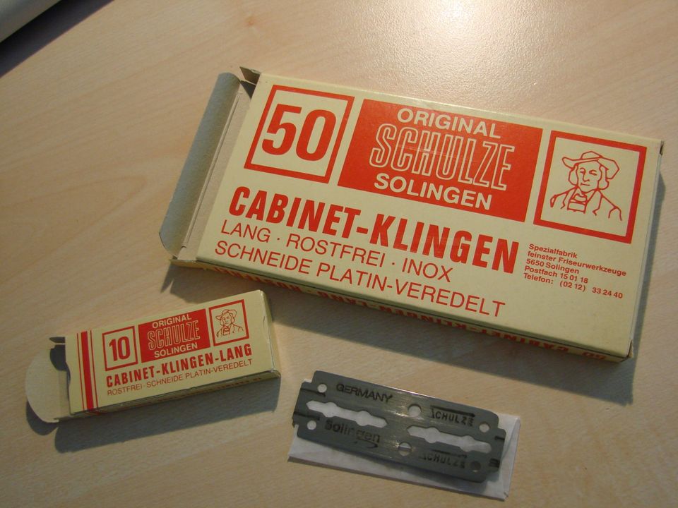 250 Cabinet-Klingen lang 65 mm " Original Schulze Solingen " in Solingen