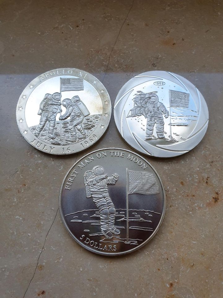 Medaillen Münzen Apollo 5 Dollar in Marktredwitz