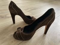 Massimo Dutti Braune Wildleder-Peep-Toe-Pumps Gr38 Hessen - Baunatal Vorschau