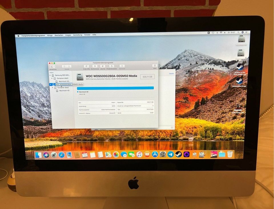 iMac 21,5“ intel Core i7 250 GB SSD 16 GB RAM NVIDIA K2100m in Caputh