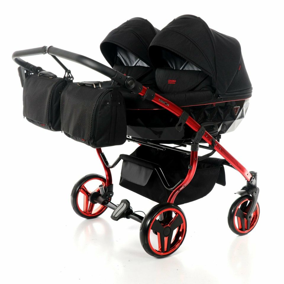 Kombi Kinderwagen Buggy Junama Duo Individual Schwarz Rot 3in1 in Leipzig