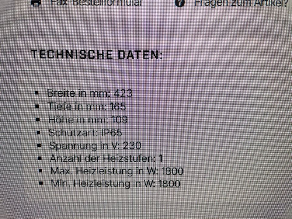 Etherma ET-Solid-NA Terrassenstrahler Infrarot in Haßbergen