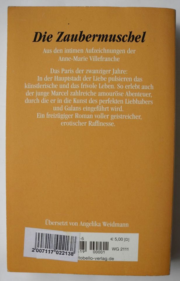 Die Zaubermuschel; Anne-Marie Villefranche; Roman 288 Seiten; in Neustadt an der Weinstraße