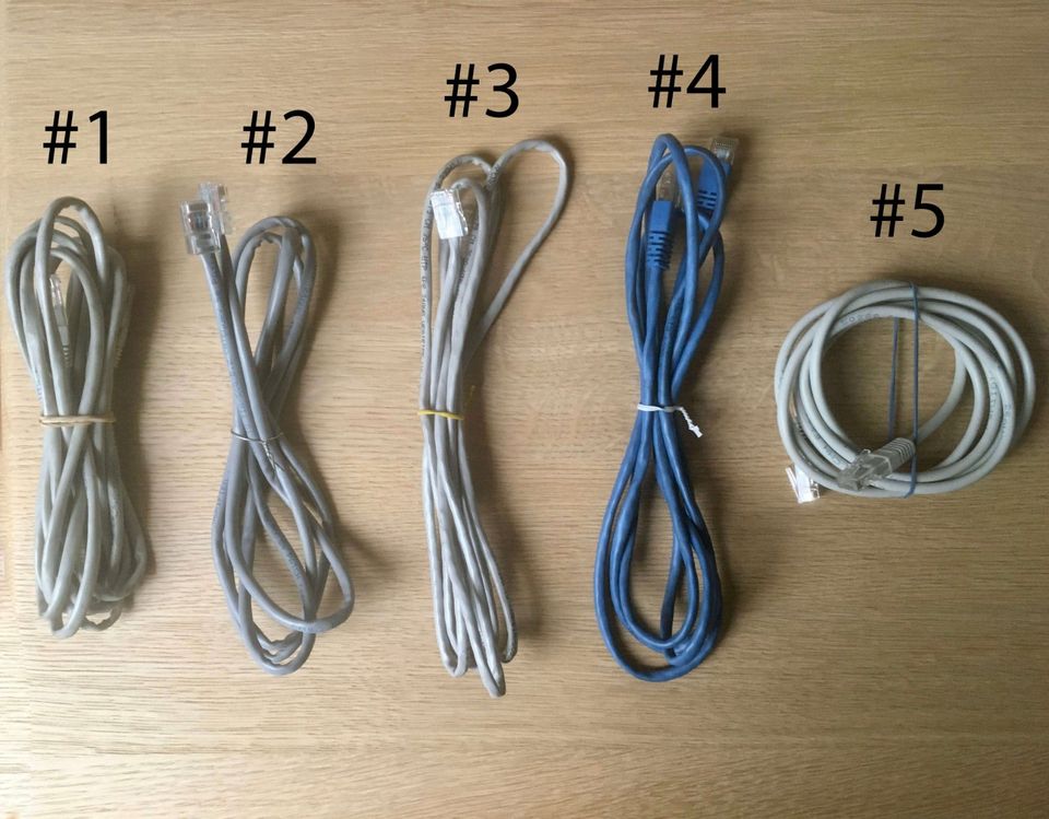 5x LAN / Netzwerk / Ethernet / Patch Kabel, einzeln zu erwerben in Heidelberg