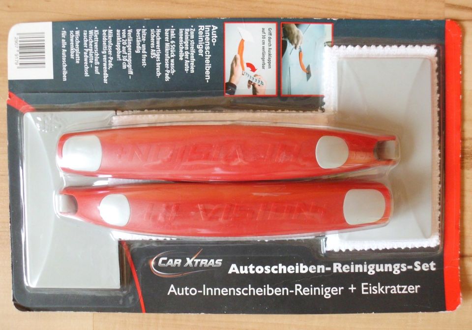 Autoscheibenreinigungsset; Innenscheibenreiniger + Eiskratzer