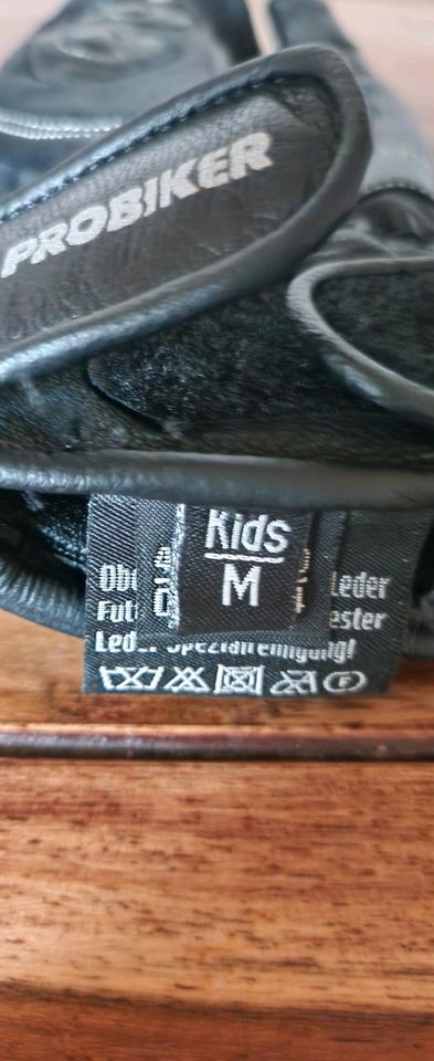 Echt Leder Kinder Motorrad Handschuhe zu verkaufen in Schönberg (Holstein)