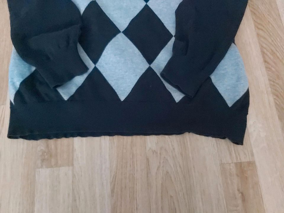 Herrenpullover - Gr XL - 100 Baumwolle  - lange Ärmel - blau/grau in Haltern am See