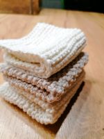 Spültücher gestrickt weiss/Sand Baumwolle Niedersachsen - Edemissen Vorschau