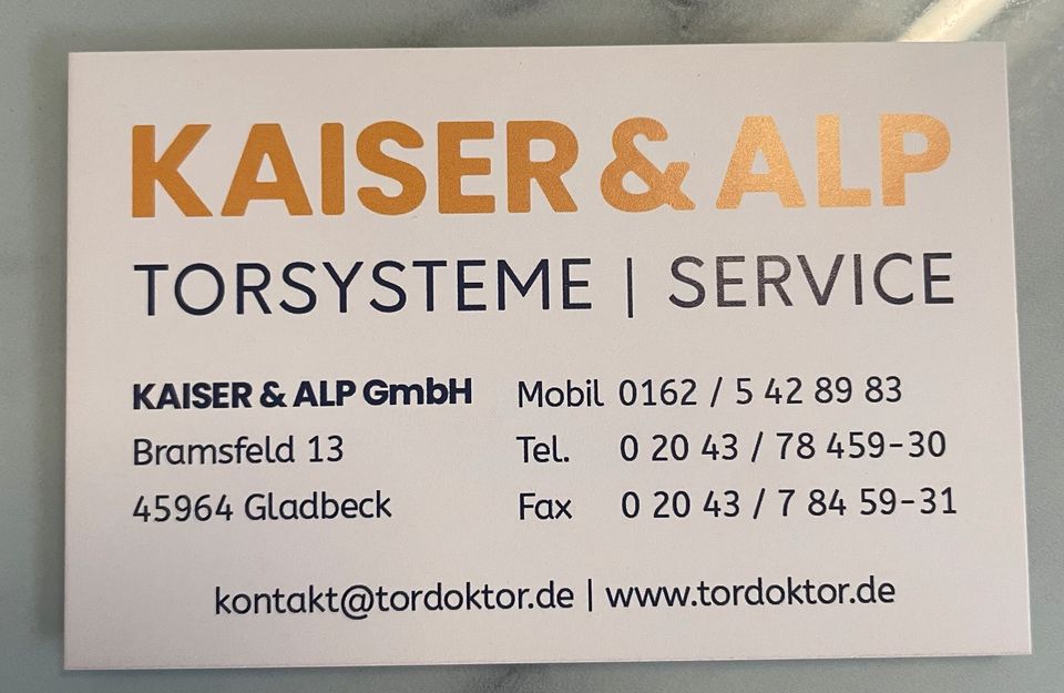 Reparatur Garagentor Rolltor Motor Feder Wartung Service in Gladbeck