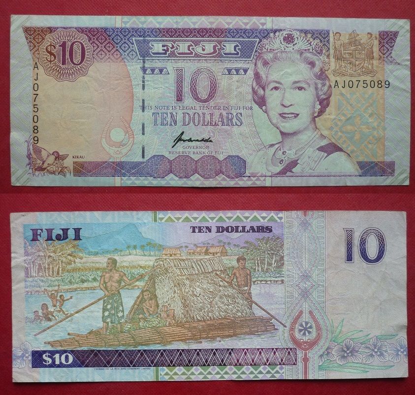 FIJI - Dollar Banknoten - Queen Elizabeth II in Sonneberg
