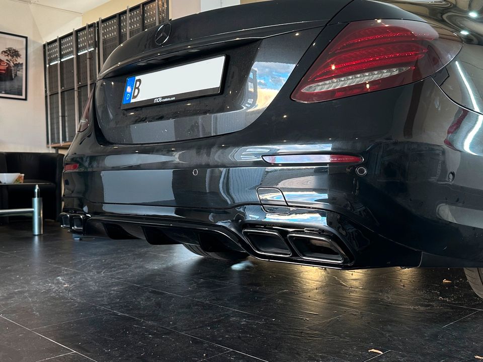 Diffusor C43 AMG Optik Auspuffblenden Schwarz Mercedes C-Klasse