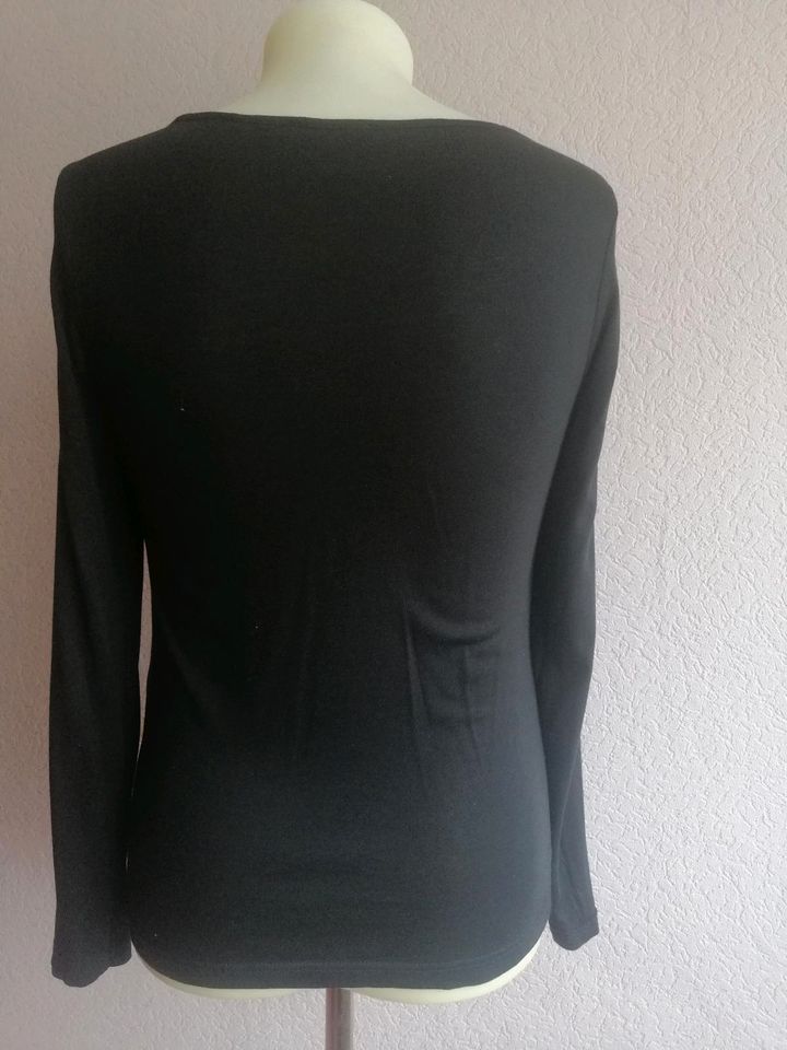 Damen schwarzes Langarm Shirt mit Spitze Marke Esprit Größe S in Kaufbeuren