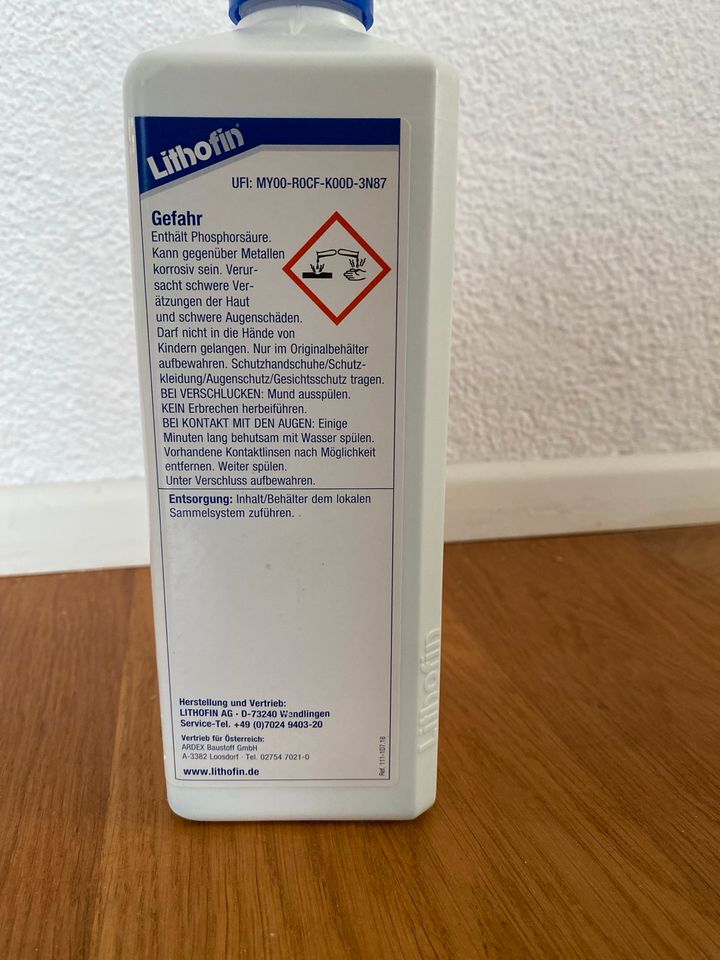 Lithofin sanitärreiniger neu OVP 1 Liter Bad putzmittel konzentra in Waiblingen