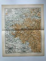 Posen Schlesien Polen Karte Map alt antik Druck Tafel Farbdruck Hessen - Kassel Vorschau