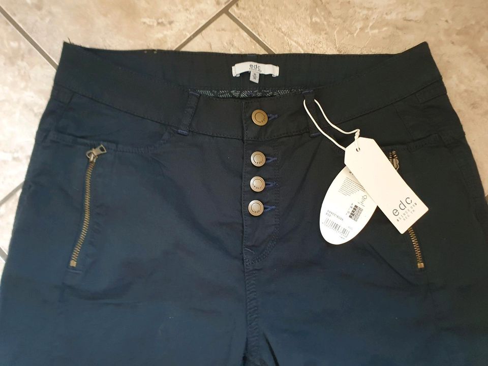 Esprit Sommer stretch Chino Hose Gr 36/30 neu blau in Mengelrode